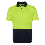 Youth Hi Vis Non Cuff Traditional Polo