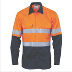 Mens HiVis Vertical Vented Cotton Shirt with Generic R/Tape