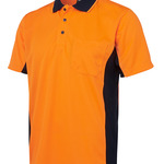 Mens Hi Vis Short Sleeve Sport Polo