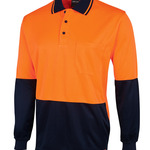 Mens Hi Vis Long Sleeve Jacquard Non Cuff