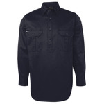 Mens Long Sleeve 190G Close Front Work Shirt