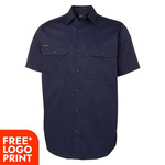 Mens Short Sleeve 150G Work Shirt