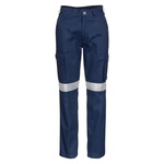 Womens Cotton Drill Cargo Pants with 3M Reflective Tape